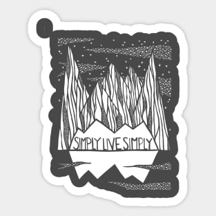 Simply Live Simply (Light on Dark) Sticker